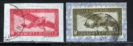 Indochine PA 1933 Yvert 8 - 10 (o) B Oblitere(s) Entiers - Luftpost