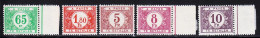 Belgique Taxe 1946 Yvert 56 - 58 - 62 - 64 - 65 ** TB - Stamps