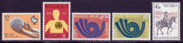 Belgique 1973 Yvert 1656 - 1657 - 1661 / 1663 ** TB - Neufs