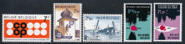 Belgique 1970 Yvert 1536 / 1540 ** TB - Nuevos