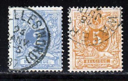 Belgique 1869 Yvert 27b / 28b (o) B Oblitere(s) - 1869-1888 Leone Coricato