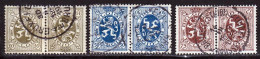 Belgique 1929 Yvert 280a - 285a - 288Aa (o) B Oblitere(s) - 1929-1937 Leone Araldico