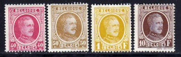 Belgique 1921 Yvert 202 - 203 - 205 - 210 (*) B Neuf Sans Gomme - 1922-1927 Houyoux