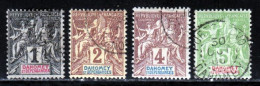 Dahomey 1901 Yvert 6 / 9 (o) B Oblitere(s) - Gebruikt