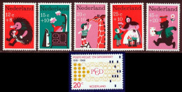 Pays-Bas 1968 Yvert 860 / 865 ** TB - Unused Stamps