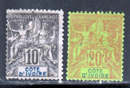 Cote D'Ivoire 1892 Yvert 5 - 7 (*) TB Neuf Sans Gomme - Unused Stamps