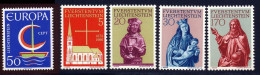 Liechtenstein 1966 Yvert 417 / 421 ** TB - Nuovi