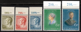 Luxembourg 1976 Yvert 869 / 873 ** TB - Nuevos