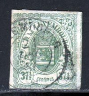 Luxembourg 1859 Yvert 10 (o) B Oblitere(s) - 1859-1880 Stemmi