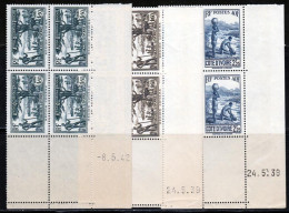 Cote D'Ivoire 1939 Yvert 158A / 160 ** TB Coin Date - Unused Stamps