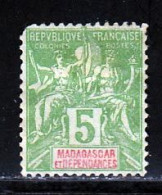 Madagascar 1900 Yvert 42A (*) B Neuf Sans Gomme - Nuevos