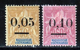 Madagascar 1902 Yvert 52 / 53 * TB Charniere(s) Type 2 - Nuovi