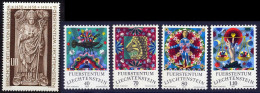 Liechtenstein 1977 Yvert 607 / 611 ** TB - Ongebruikt