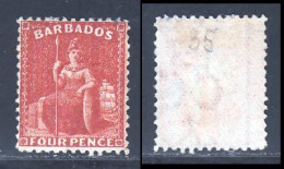 Barbade 1875 Yvert 29 (*) TB Neuf Sans Gomme - Barbados (...-1966)