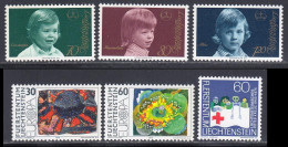 Liechtenstein 1975 Yvert 563 / 568 ** TB - Ungebraucht