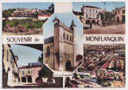 F14-47) MONFLANQUIN (LOT ET GARONNE) SOUVENIR - ( 2 SCANS )  - Monflanquin