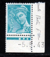 France 1942 Yvert 549 ** TB Coin De Feuille - Unused Stamps