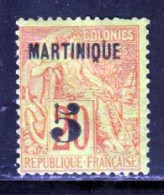 Martinique 1886 Yvert 1 * TB Charniere(s) - Ungebraucht