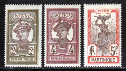 Martinique 1908 Yvert 62 - 63 - 77 * TB Charniere(s) - Ungebraucht