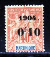 Martinique 1904 Yvert 55 (*) TB Neuf Sans Gomme - Unused Stamps