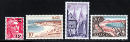 France 1954 Yvert 968 - 978 - 979 - 981 ** TB - Nuovi