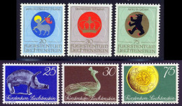 Liechtenstein 1970 Yvert 481 / 486 ** TB - Unused Stamps
