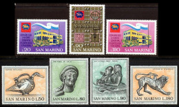 Saint-Marin 1971 Yvert 784 / 790 ** TB Bord De Feuille - Nuevos