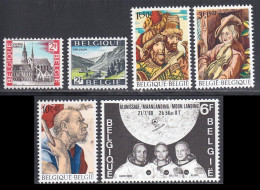 Belgique 1969 Yvert 1503 / 1508 ** TB - Neufs