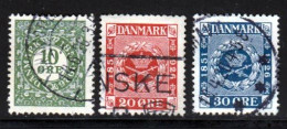 Danemark 1926 Yvert 165 / 167 (o) B Oblitere(s) - Gebraucht