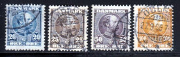 Danemark 1904 Yvert 44 / 47 (o) B Oblitere(s) - Used Stamps