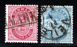 Danemark 1882 Yvert 36 / 37 (o) B Oblitere(s) - Usati