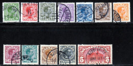 Danemark 1913 Yvert 73 / 84 (o) B Oblitere(s) - Used Stamps