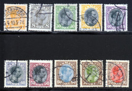 Danemark 1919 Yvert 105 - 106 - 109 / 111 - 111a - 112 / 115 (o) B Oblitere(s) - Used Stamps