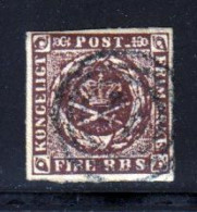 Danemark 1851 Yvert 2 (o) B Oblitere(s) - Usati