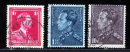 Belgique 1936 Yvert 428 - 430 - 434A (o) B Oblitere(s) - Usados