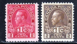 Canada 1915 Yvert 105 / 106a * TB Charniere(s) - Nuovi