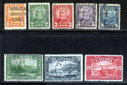 Canada 1928 Yvert 129 / 131 - 133 / 137 (o) B Oblitere(s) - Oblitérés