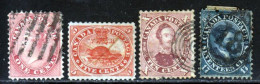 Canada 1859 Yvert 12 - 14 - 15 - 17 (o) B Oblitere(s) - Used Stamps