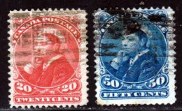 Canada 1893 Yvert 36 / 37 (o) B Oblitere(s) - Used Stamps