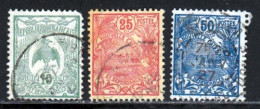 Nouvelle-Caledonie 1922 Yvert 115 - 117 - 120 (o) B Oblitere(s) - Gebraucht