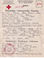 LETTRE MESSAGE CROIX ROUGE FRANCAISE - GENEVE - MARSEILLE - ORAN - ALGERIE  - BERGERAC - 28/9/1944 - TAMPON - 2 SCANS  - Croce Rossa