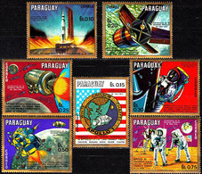 PARAGUAY 1970, SPACE, INCOMPLETE MNH SERIES(without The Two Airmail Stamps) With GOOD QUALITY,*** - Paraguay