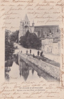 F19-82) SAINT PIERRE D ' AUVILLARS (TARN ET GARONNE) EGLISE ROMANE - ANIMEE - HABITANTS - 1903 - ( 2 SCANS ) - Auvillar