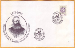 1998  Moldova B.P.Hashdeu (1838-1907), 160th Birth Anniversary, Special Cancellation - Moldavie