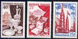 France 1954 Yvert 972 - 974 - 975 ** TB - Nuovi