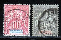 Dahomey 1899 Yvert 2 / 3 (o) B Oblitere(s) - Gebraucht