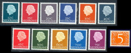Pays-Bas 1953 Yvert 600Aa / 609a - 611k ** TB Phosphorescent - Unused Stamps