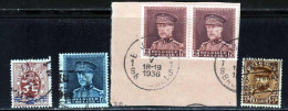 Belgique 1931 Yvert 315 - 320 - 321 - 341 (o) B Oblitere(s) - 1931-1934 Quepis