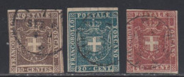 Toscane 1860 Yvert 19 / 21 (o) B Oblitere(s) - Tuscany