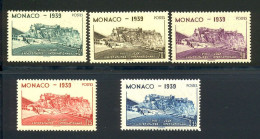 Monaco 1939 Yvert 195 / 199 ** TB Bord De Feuille - Ungebraucht